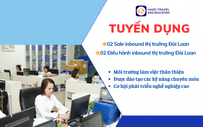 Tuyển dụng Sale - Điều hành inbound thị trường Đài Loan