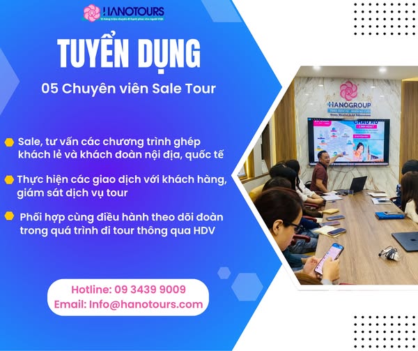 Tuyển dụng Sale tour nội địa outbound