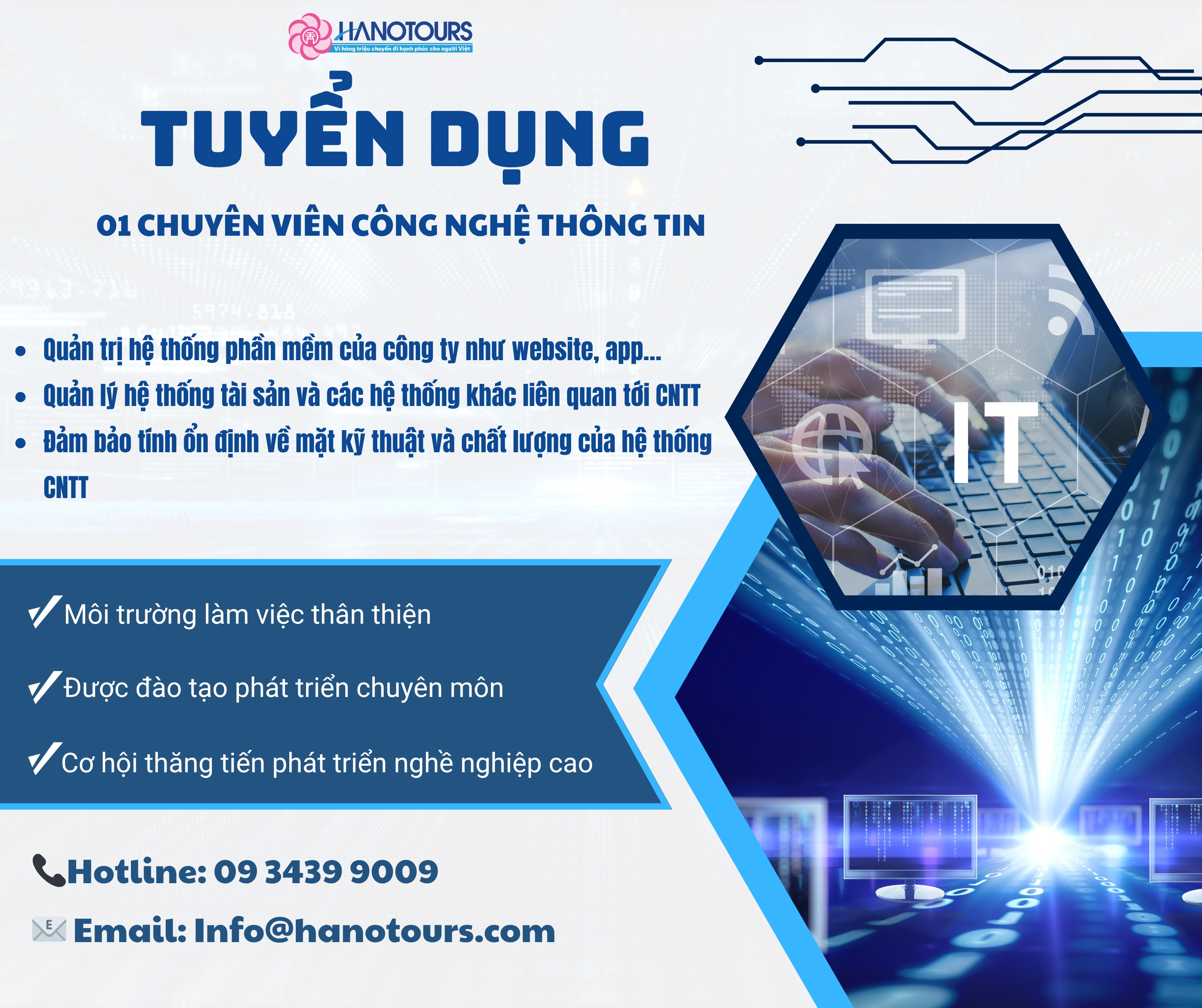 Tuyển dụng chuyên viên công nghệ thông tin