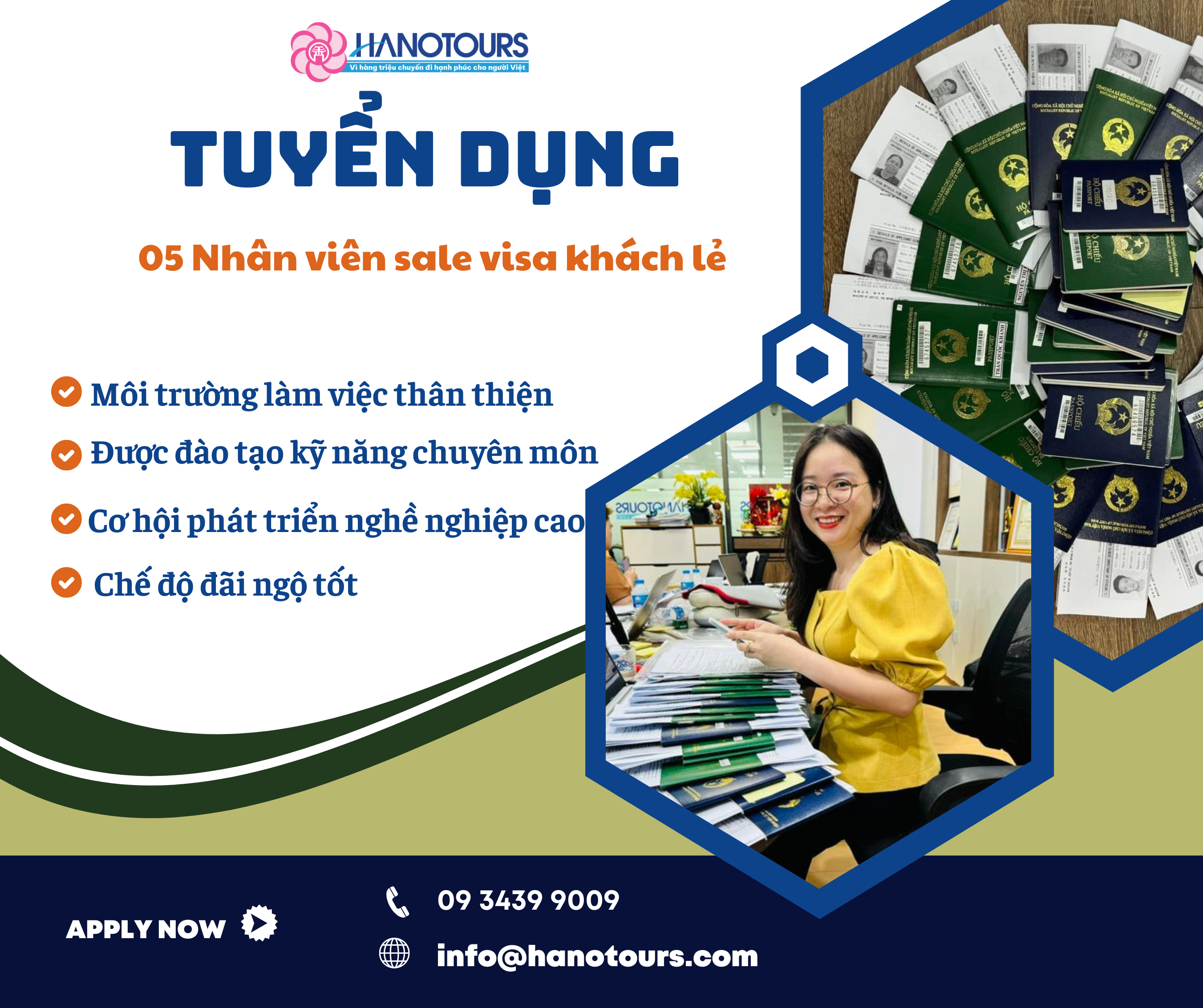 Tuyển dụng nhân viên sale visa khách lẻ