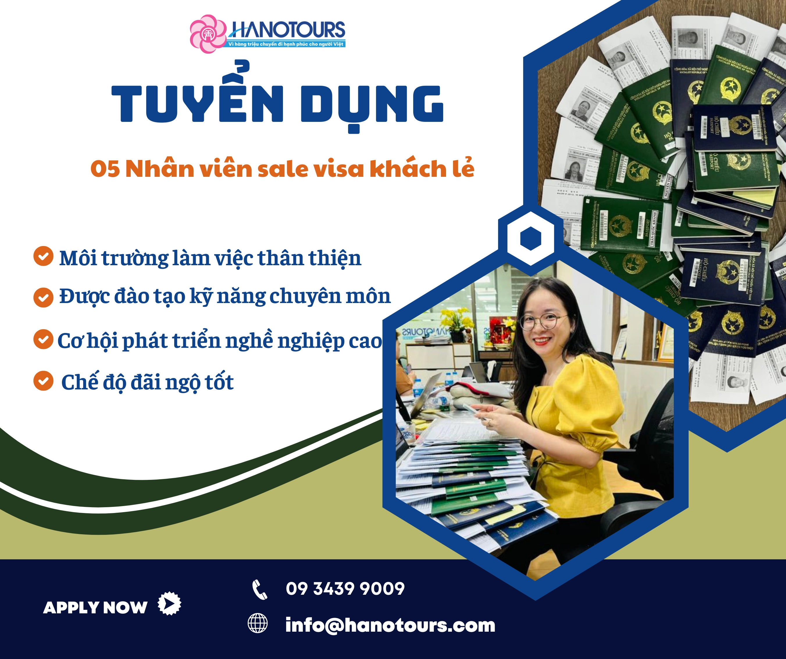 Tuyển dụng nhân viên sale visa khách lẻ