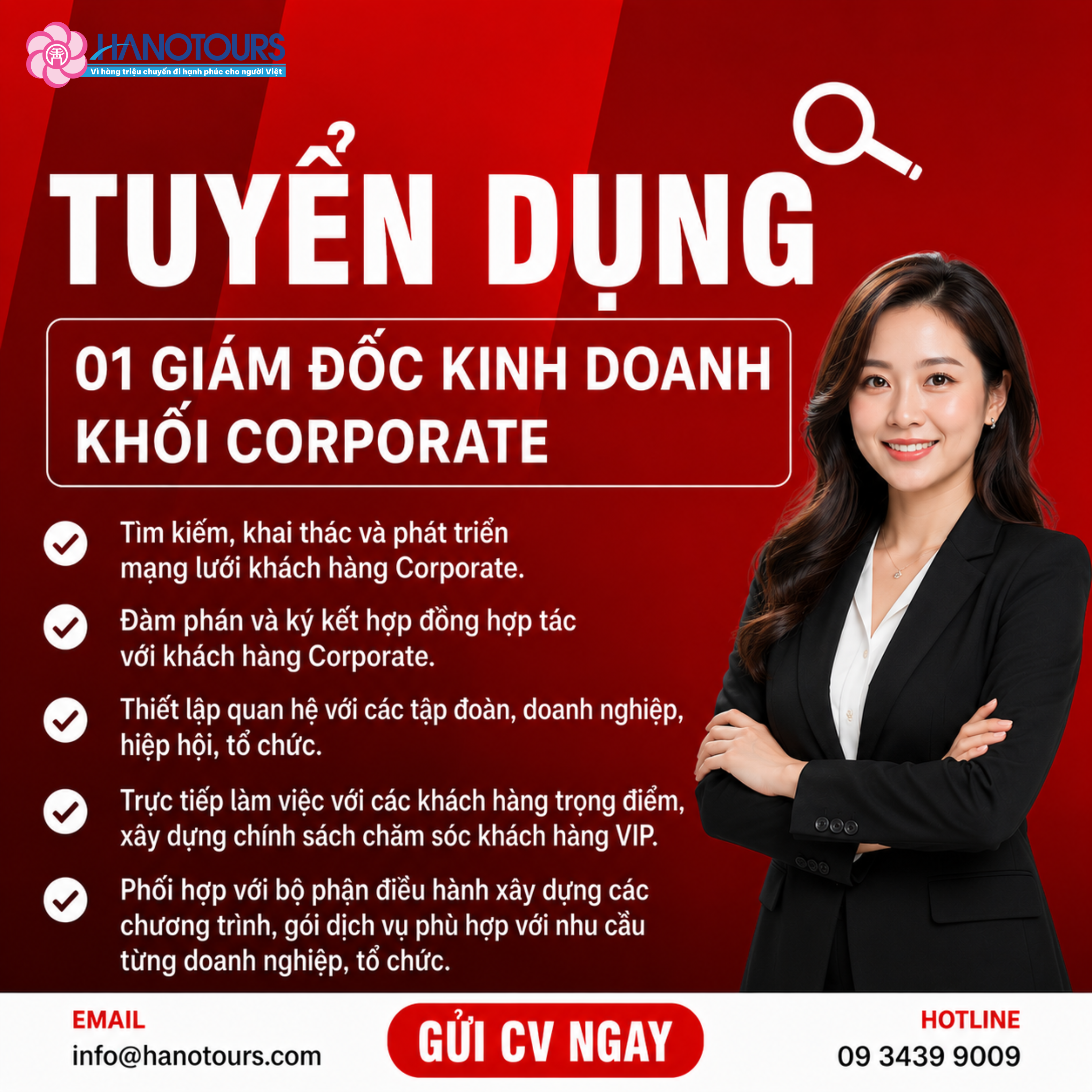 Tuyển dụng Giám đốc kinh doanh khối Corporate