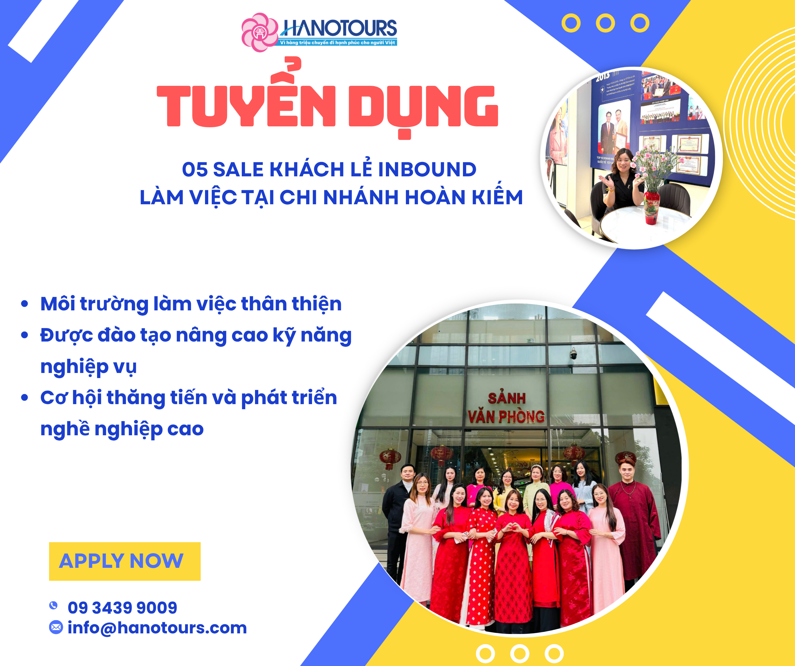 Tuyển dụng Sale khách lẻ inbound làm việc tại chi nhánh Hoàn Kiếm