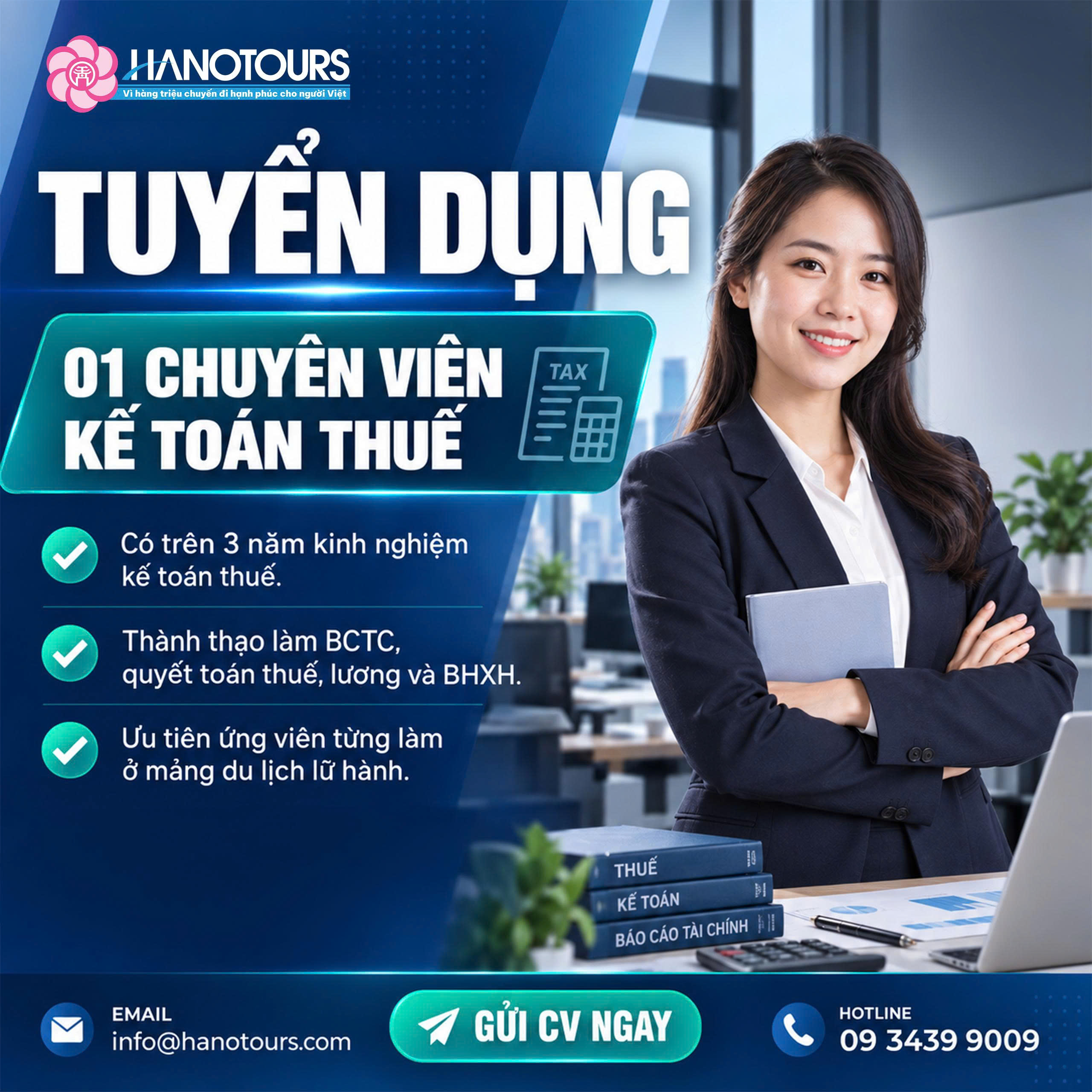 Tuyển dụng chuyên viên kế toán thuế