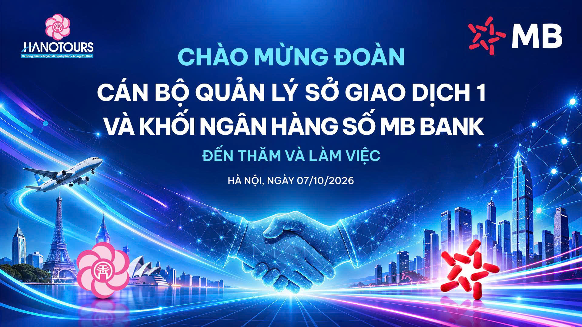 CHÀO MỪNG ĐOÀN CÁN BỘ QUẢN LÝ SỞ GIAO DỊCH 1 VÀ KHỐI NGÂN HÀNG SỐ MB BANK ĐẾN THĂM VÀ LÀM VIỆC