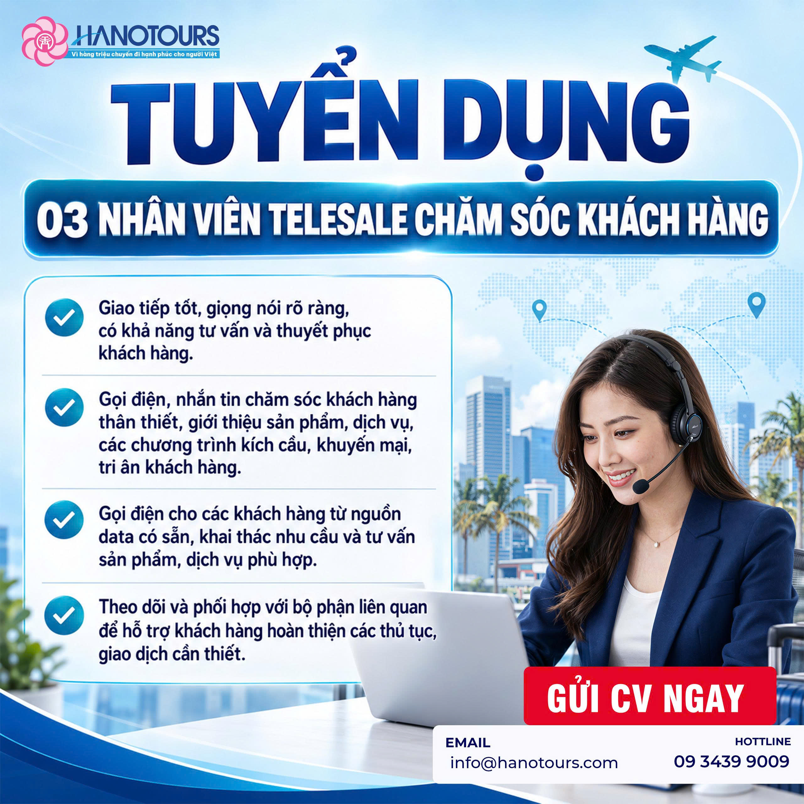 Tuyển dụng nhân viên Telesale Chăm sóc khách hàng