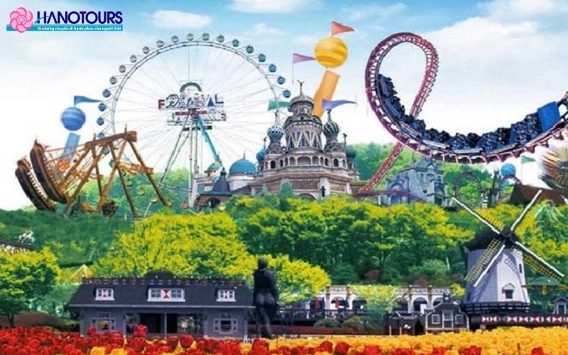 Vé vào công viên Everlanh có giá từ 31.000 đến 40.000 won