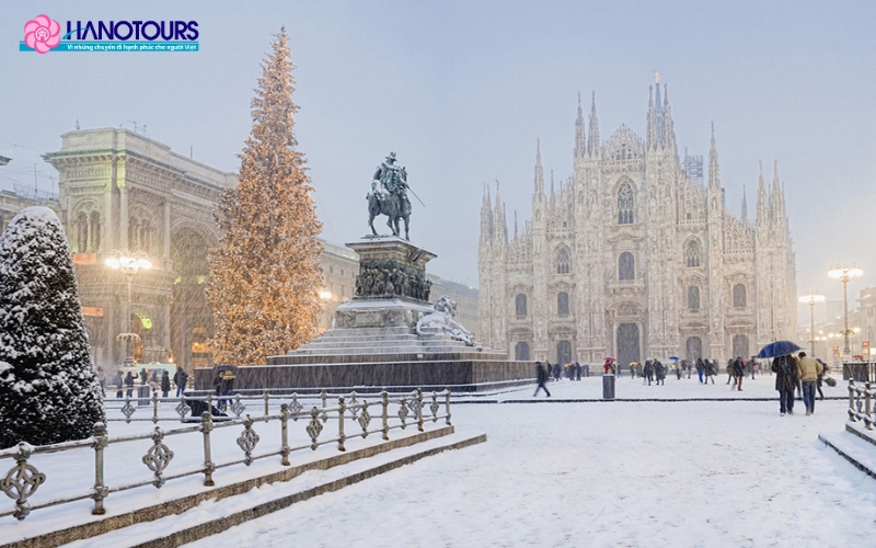 Milan có thể khá lạnh và có tuyết rơi vào tháng 1