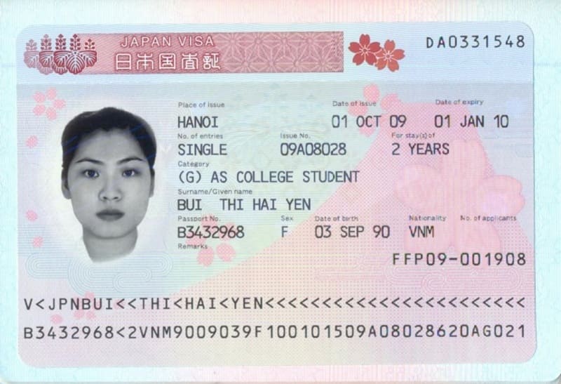 Visa du học Nhật Bản thường có thời hạn 2 năm