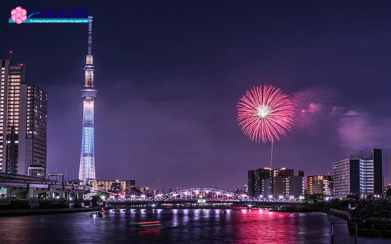 Mãn nhãn màn bắn pháo hoa ven sông  Sumida