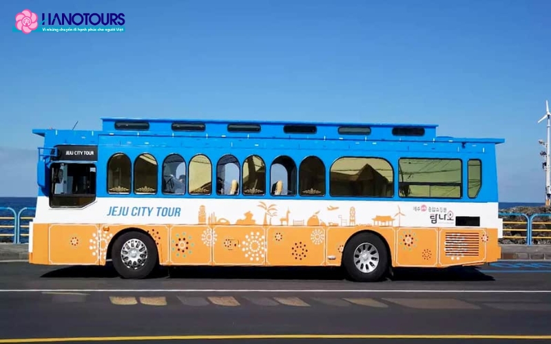 Bạn có thể lựa chọn xe quýt để di chuyển tới đảo Jeju