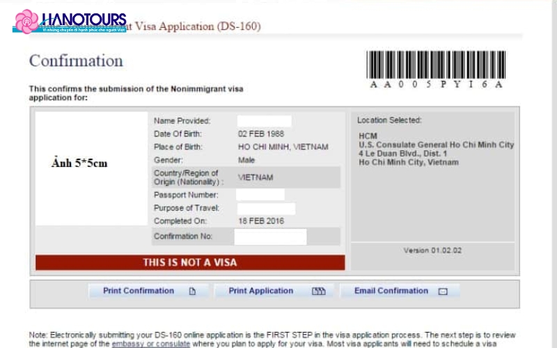 Truy cập cập https://ceac.state.gov/ để điền đơn DS-160 trực tuyến
