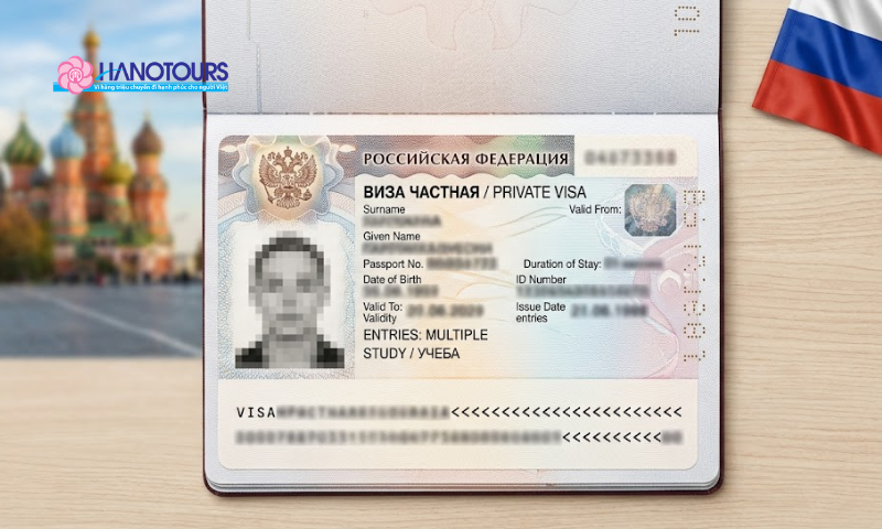 Kiểm tra thông tin trên visa Nga