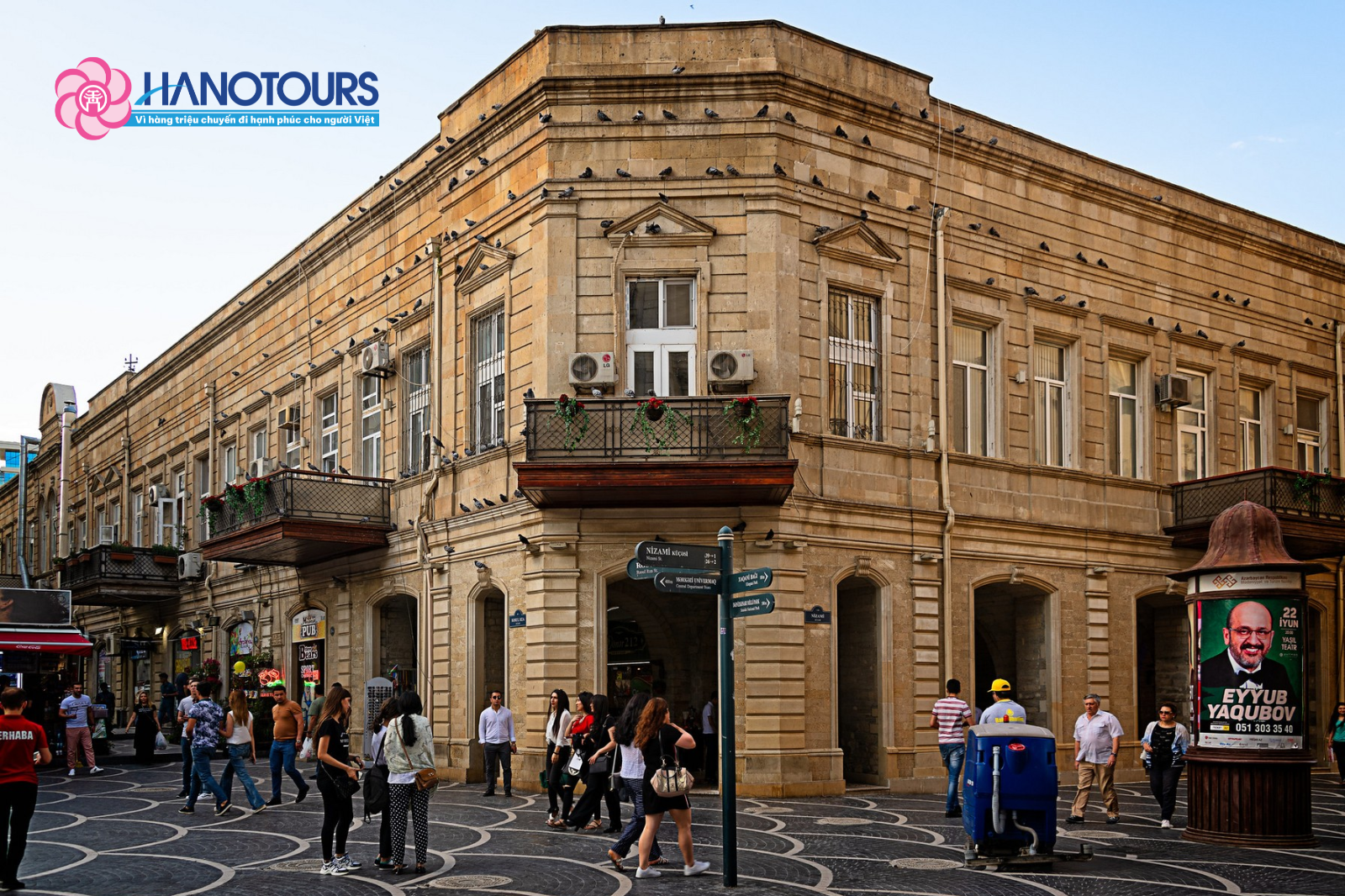 Góc phố nhộn nhịp tại Baku