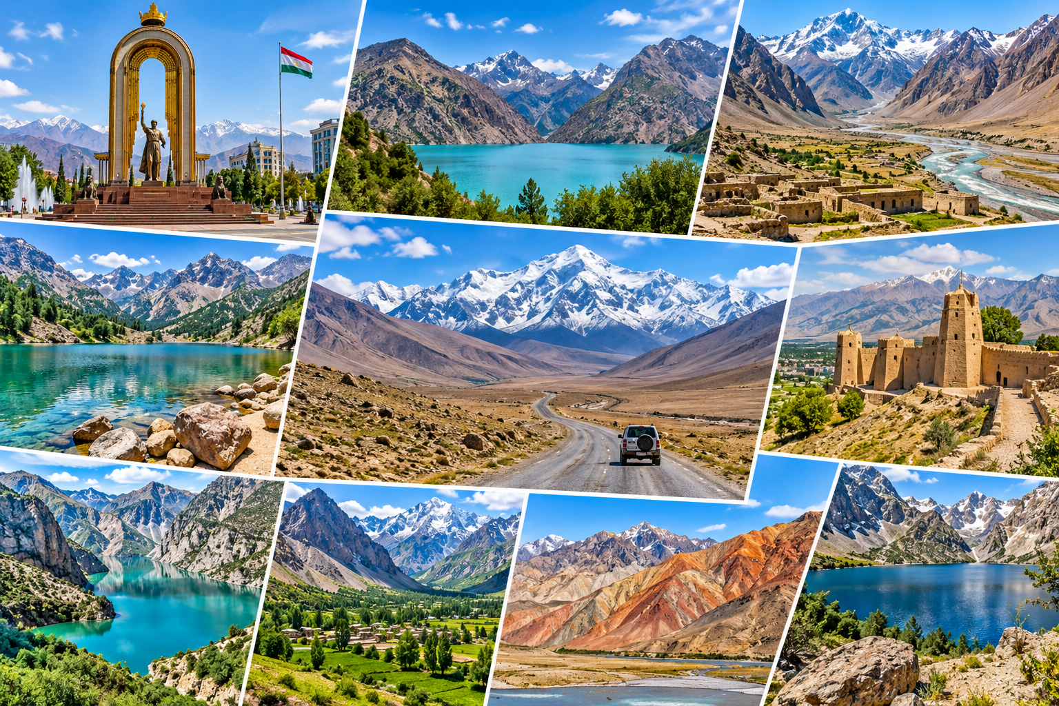 Mười điểm đến là mười góc nhìn khác nhau về thiên nhiên, lịch sử và văn hóa Tajikistan