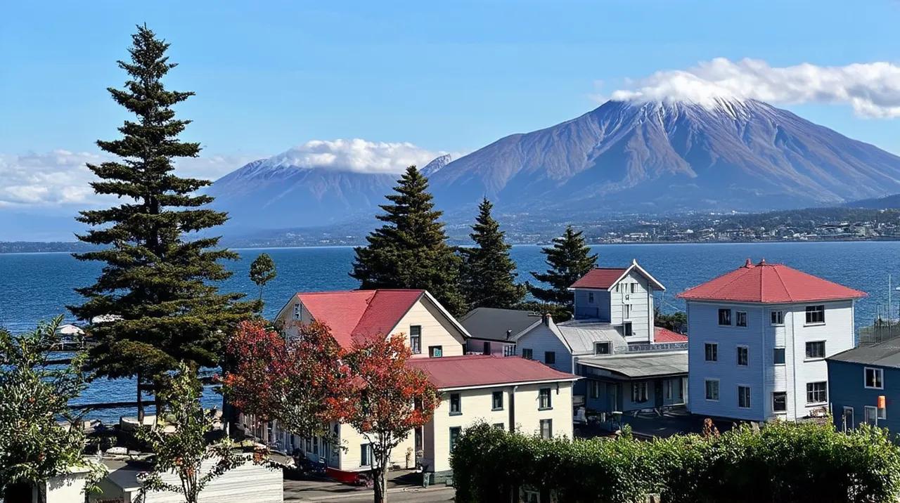 Puerto Varas rạng rỡ trong những ngày hè miền nam Chile, khi mặt hồ lấp lánh dưới ánh nắng và núi tuyết soi bóng giữa trời xanh
