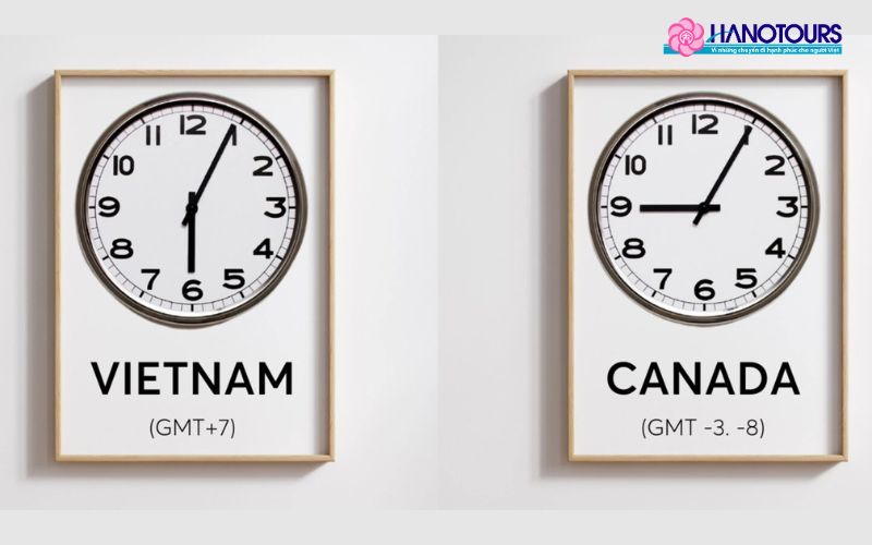 Cách tính giờ Canada và Việt Nam