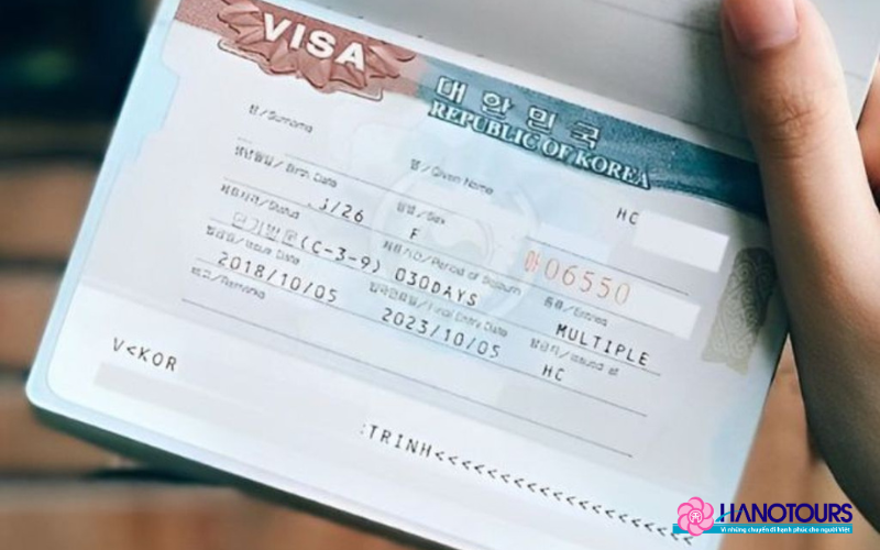 Visa 6 tháng cho phép nhập cảnh từ 1 đến 2 lần vào Hàn Quốc trong vòng 6 tháng