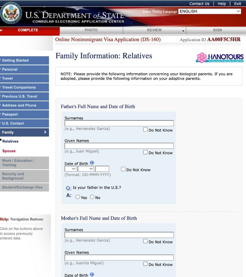 Trang Family Information