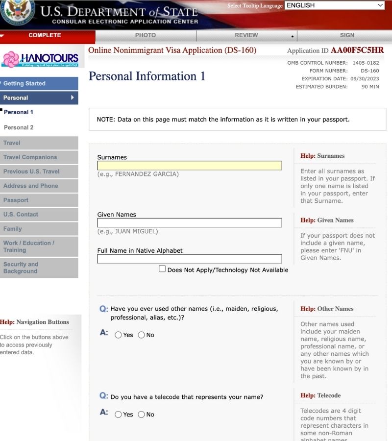 Trang Personal Information 1 