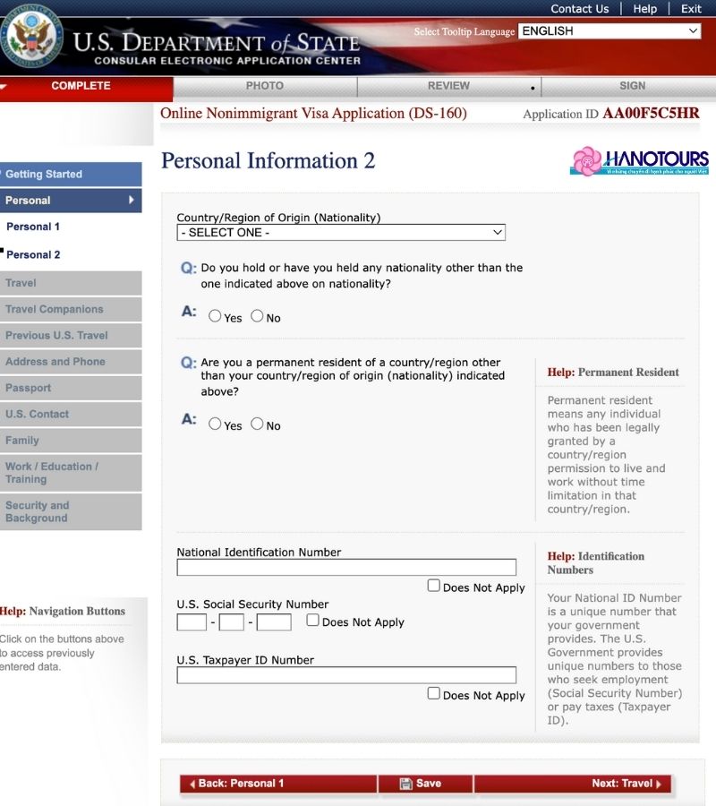 Trang Personal Information 2