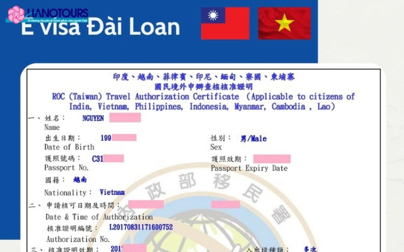 E visa Đài Loan là hình thức xin visa trực tuyến để nhập cảnh vào Đài Loan