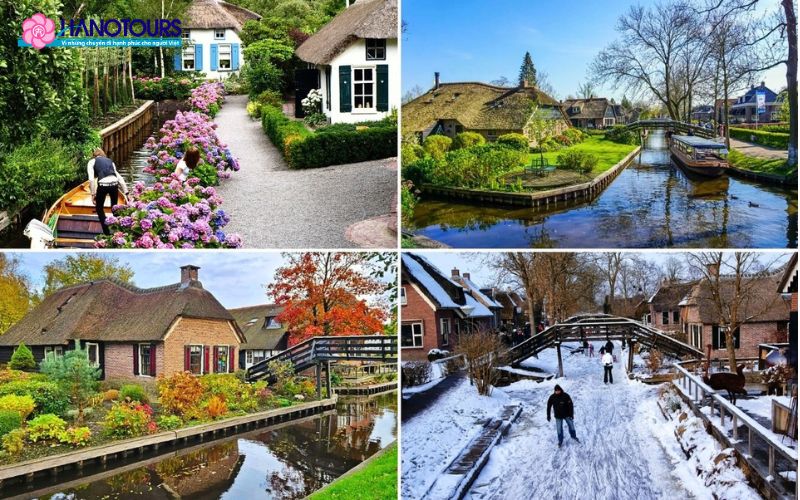 Du lịch đến làng Giethoorn Hà Lan vào mùa nào cũng đẹp