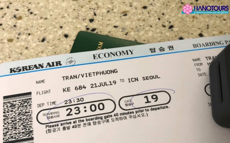 Chi phí vé máy bay đi Hàn Quốc