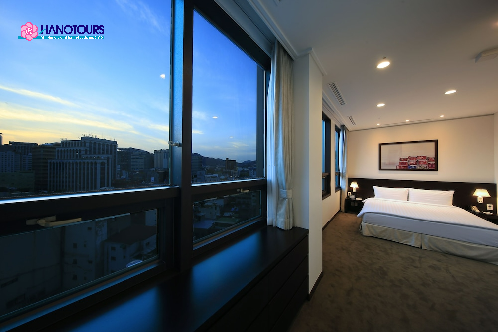 Orakai Insadong Suites cung cấp các căn hộ tự phục vụ với tiện nghi hiện đại