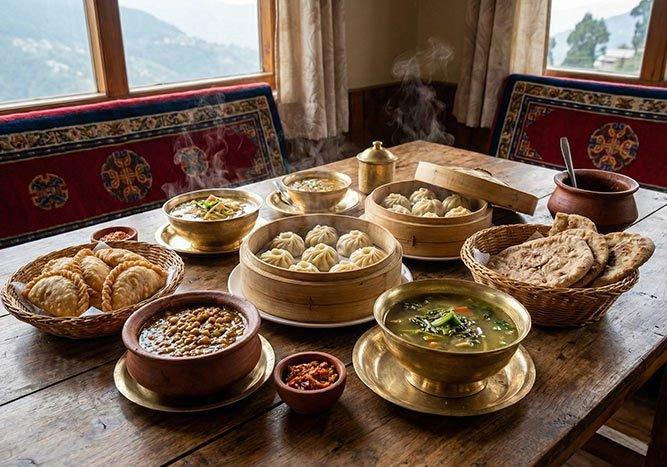 Những món ăn đặc trưng Tây Tạng mang hương vị mộc mạc với nguyên liệu quen thuộc như thịt yak, lúa mạch, bơ và các sản phẩm từ sữa