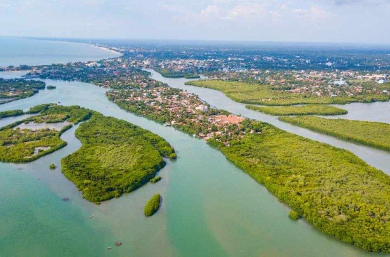 Đầm phá Negombo mang vẻ đẹp yên bình với những chiếc thuyền đánh cá, rừng ngập mặn và nhịp sống làng chài đặc trưng của Sri Lanka
